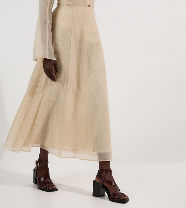 Karen Millen  Clothing - Beige Maxi Skirts