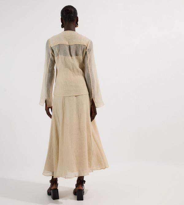Karen Millen  Clothing - Beige Maxi Skirts