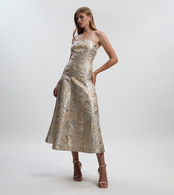 كارن ميلين كارن ميلين - ذهبي Midi Dresses