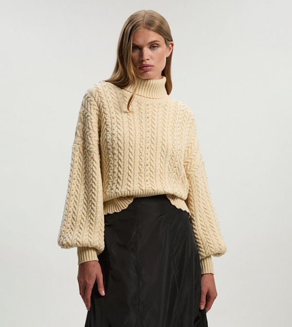 Karen Millen Karen Millen - Beige Turtle neck Sweaters