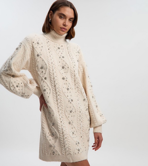 Karen Millen  Party Dresses - Cream Mini Dresses