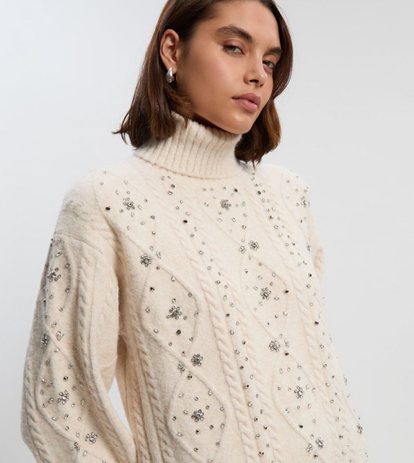 Karen Millen  Party Dresses - Cream Mini Dresses