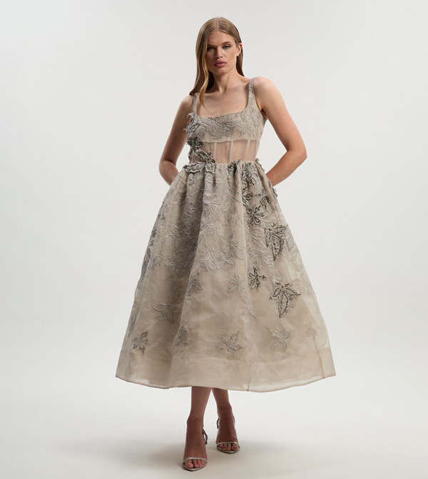 Karen Millen  ramadan - Grey Midi Dresses