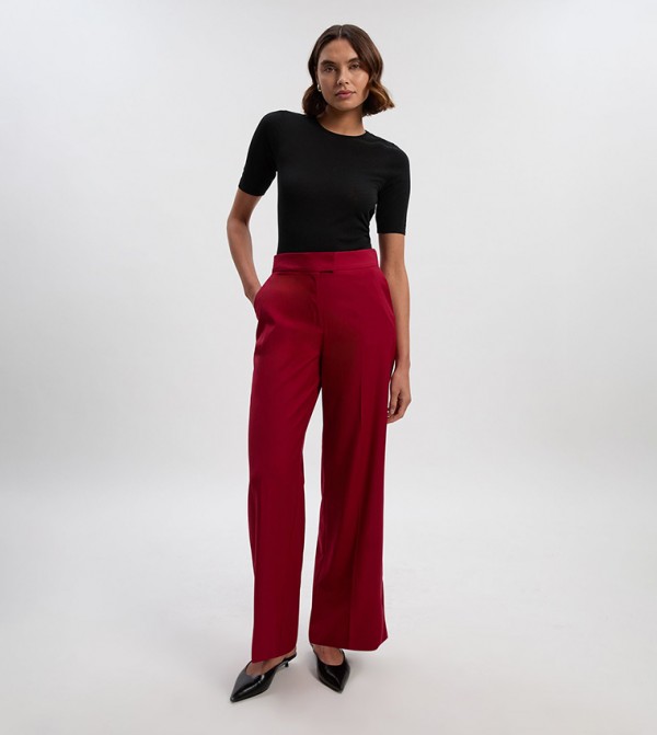 Karen Millen  Formal Pants - Red Casual Pants