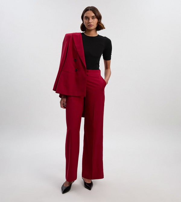 Karen Millen  Formal Pants - Red Casual Pants