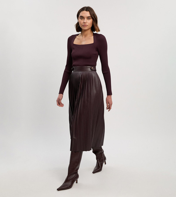 Karen Millen Karen Millen - Burgundy Midi Dresses