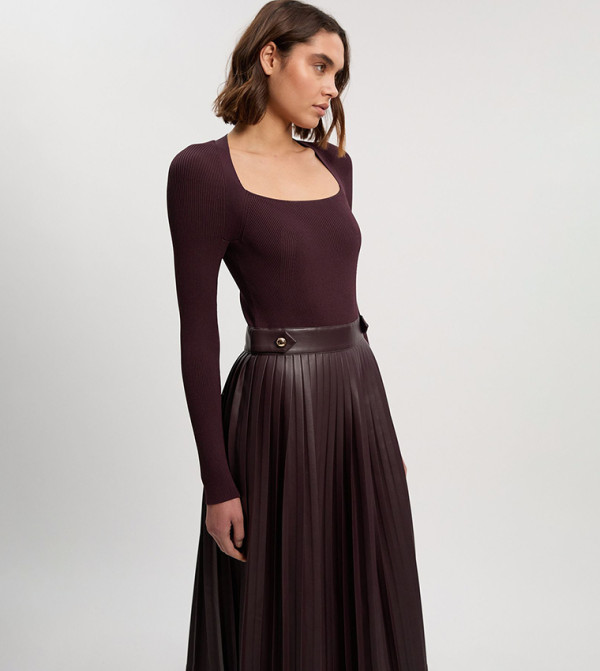 Karen Millen Karen Millen - Burgundy Midi Dresses