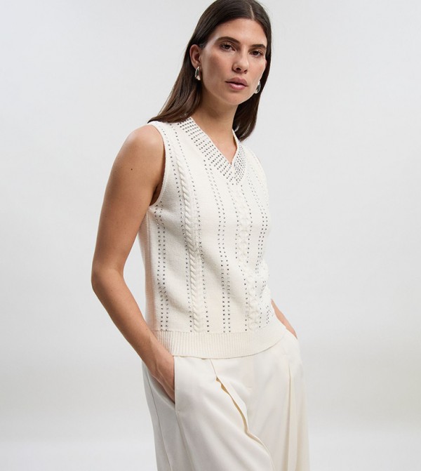 كارن ميلين  ملابس - عاجي  Sleeveless Tops