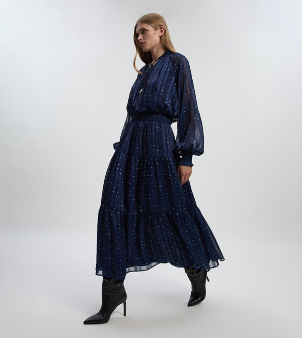 Karen Millen Midi Dresses - Navy Midi Dresses