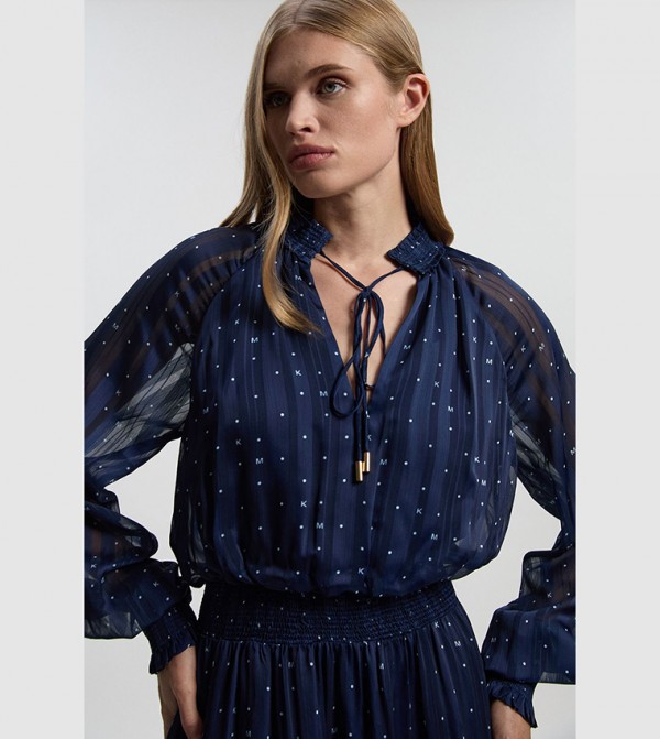 Karen Millen Midi Dresses - Navy Midi Dresses