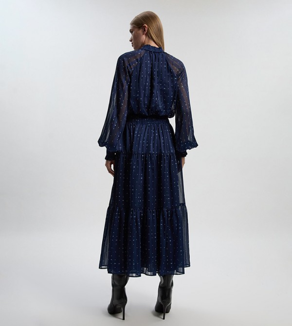 Karen Millen Midi Dresses - Navy Midi Dresses