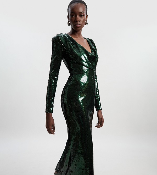 Karen Millen  Party Dresses - Green Midi Dresses