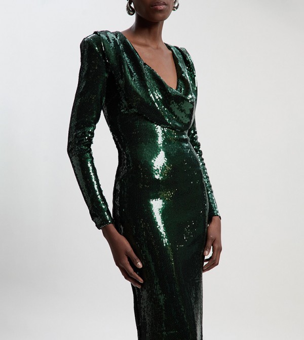 Karen Millen  Party Dresses - Green Midi Dresses