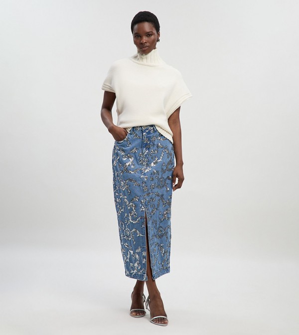 كارن ميلين  تنانير - أزرق Maxi Skirts