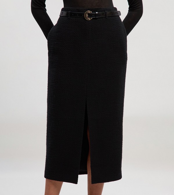 كارن ميلين  تنانير - أسود Midi Skirts