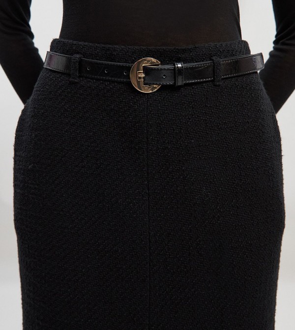 كارن ميلين  تنانير - أسود Midi Skirts