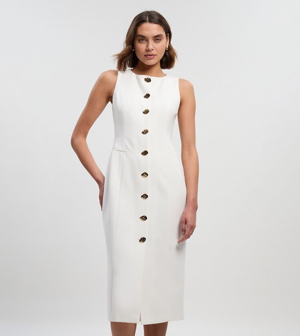 كارن ميلين كارن ميلين - أبيض Midi Dresses