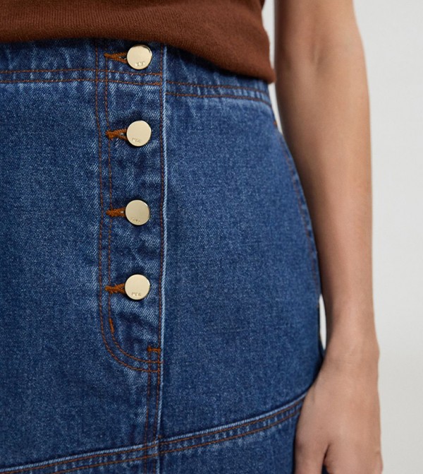 كارن ميلين  تنانير - أزرق Midi Skirts