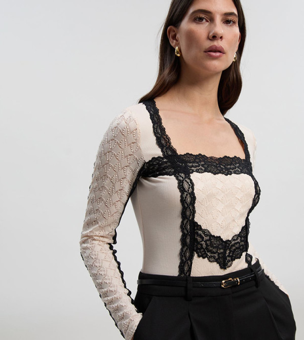 Karen Millen Karen Millen - Beige Bodysuit