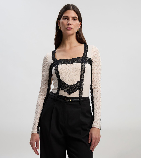 Karen Millen Karen Millen - Beige Bodysuit