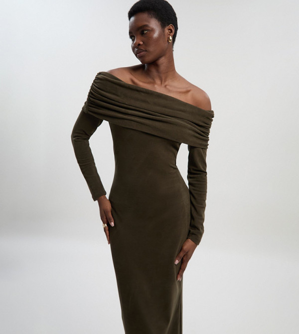 كارن ميلين  - كاكي Midi Dresses