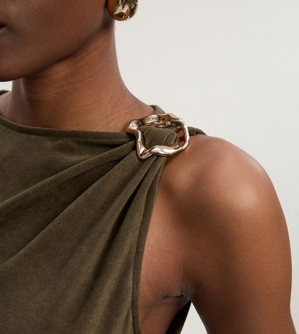 كارن ميلين  بلوزات - كاكي Sleeveless Tops