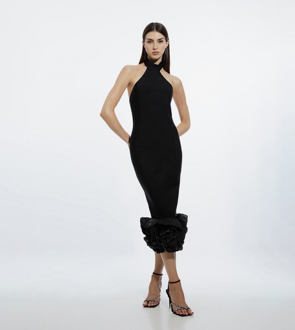 Karen Millen  Party Dresses - Black Midi Dresses