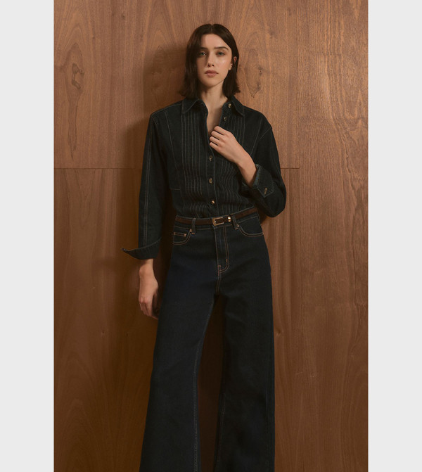 Karen Millen  Jeans - Navy Wide Leg Jeans