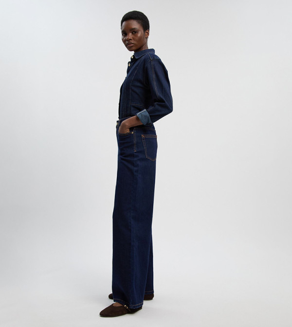 Karen Millen  Jeans - Navy Wide Leg Jeans