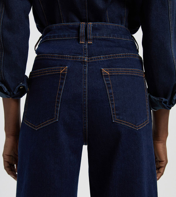 Karen Millen  Jeans - Navy Wide Leg Jeans