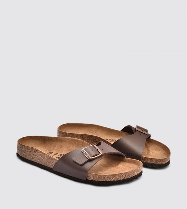 Birkenstock  Flat Sandals - Dark Brown Flats
