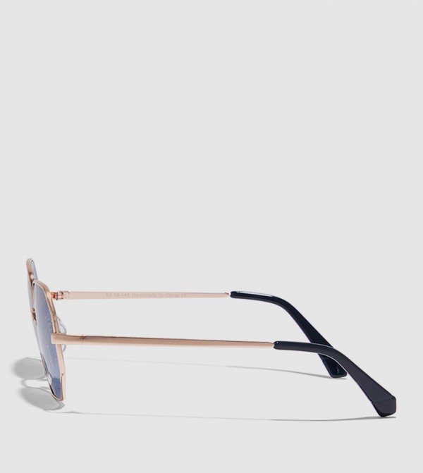 BlackOut  - Gold Square Sunglasses