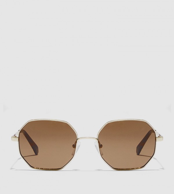 BlackOut  - Gold Square Sunglasses