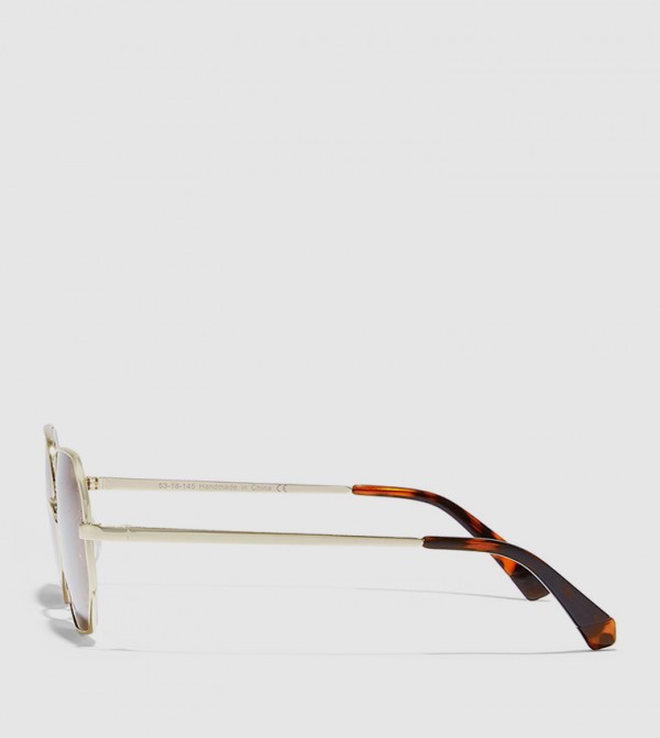 BlackOut  - Gold Square Sunglasses