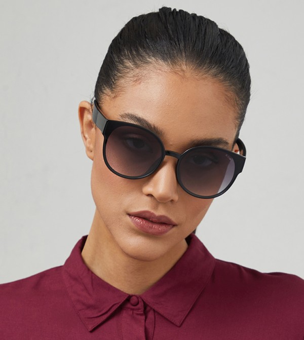 BlackOut  - Black Round Sunglasses