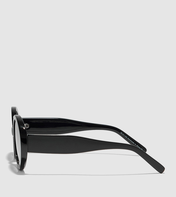 بلاك أوت  - أسود Round Sunglasses
