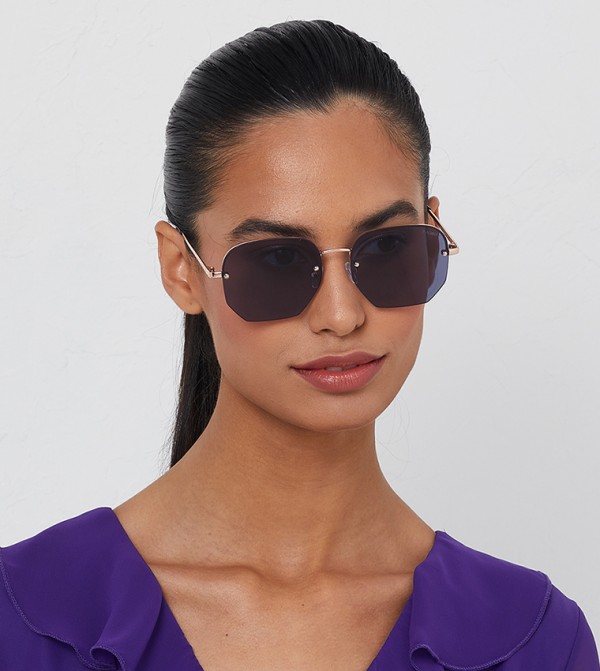 بلاك أوت بلاك أوت - ذهبي Square Sunglasses