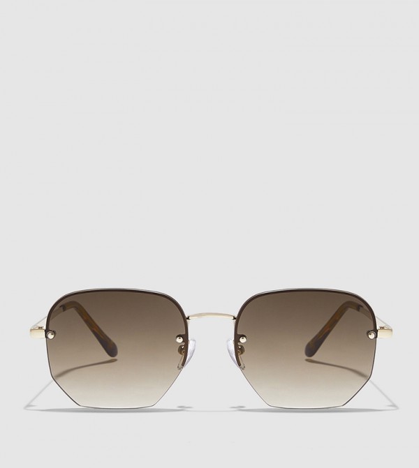 بلاك أوت بلاك أوت - ذهبي Square Sunglasses
