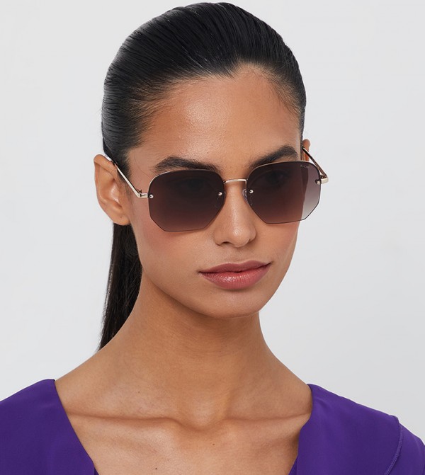 بلاك أوت بلاك أوت - ذهبي Square Sunglasses