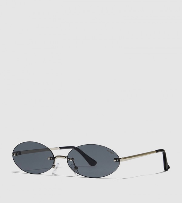بلاك أوت بلاك أوت - فضي Round Sunglasses