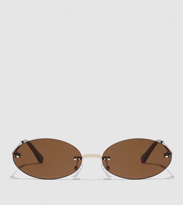BlackOut  - Gold Round Sunglasses