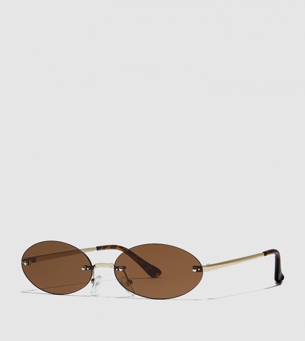 BlackOut  - Gold Round Sunglasses
