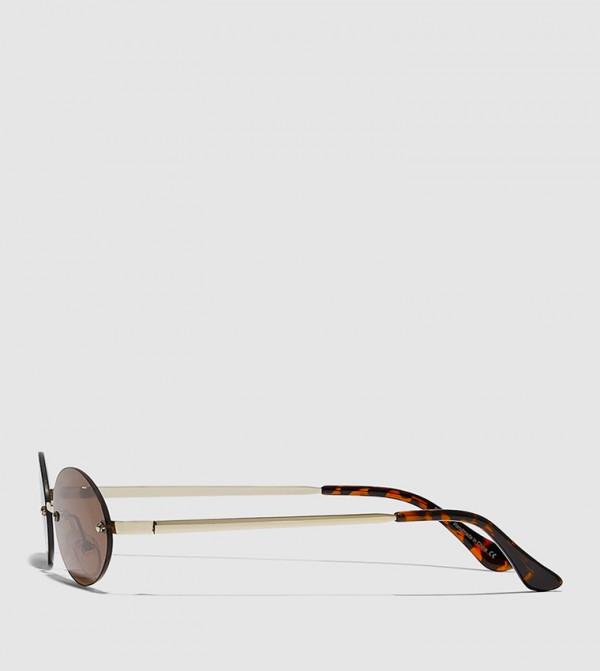 BlackOut  - Gold Round Sunglasses