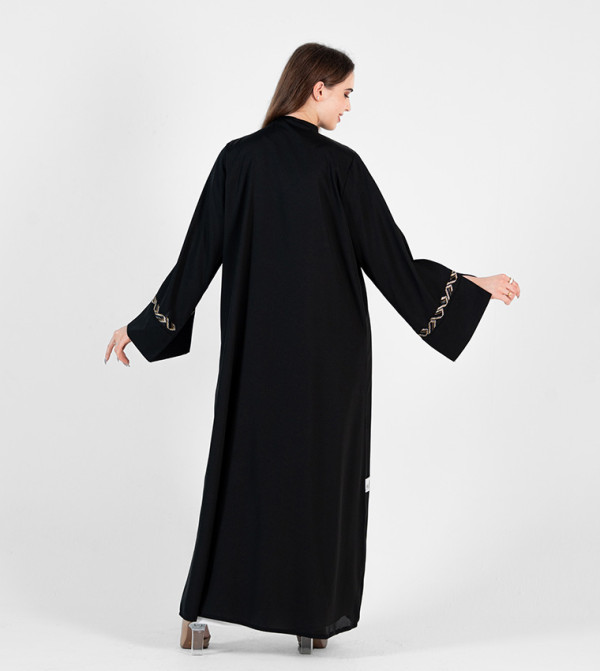 Rosette Abaya  - Black Abaya