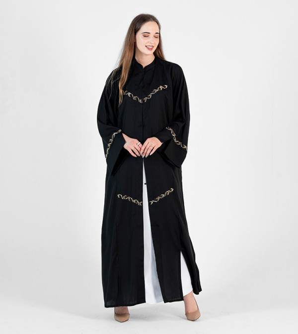 Rosette Abaya  - Black Abaya