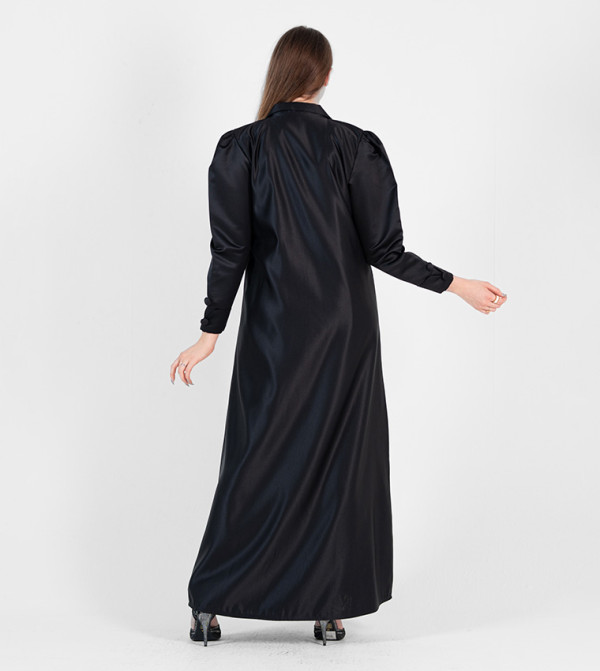 Rosette Abaya  - Black Abaya