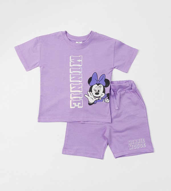 BABIES & MORE BABIES & MORE - Purple T-shirts & Bottoms
