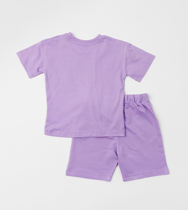 BABIES & MORE BABIES & MORE - Purple T-shirts & Bottoms