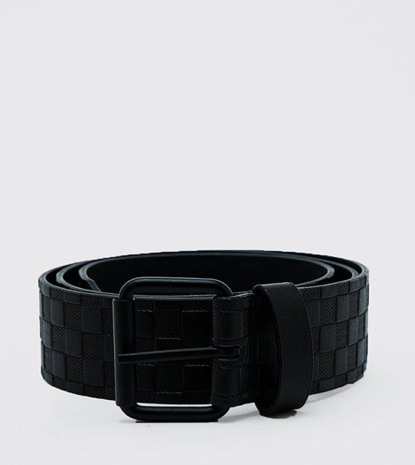 بوهو مان  أحزمة - أسود Non Leather Belts