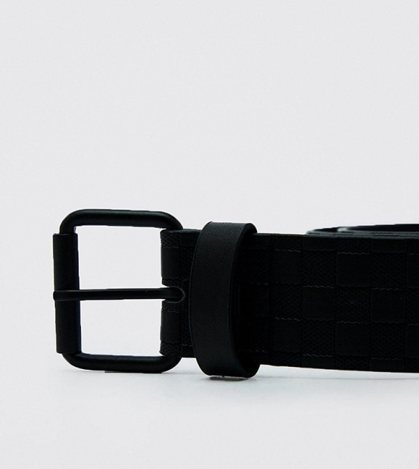 بوهو مان  أحزمة - أسود Non Leather Belts